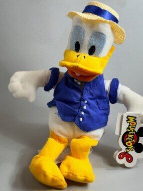Vintage Walt Disney Parks Plush Stuffed Animal Donald Duck Quartet Mini Bean Bag